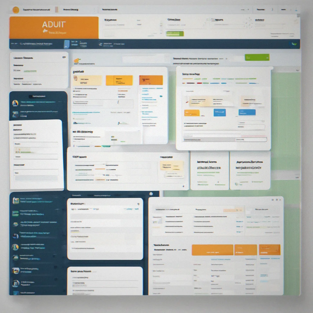 Audit log dashboard displaying timestamped user access records with file names and action types