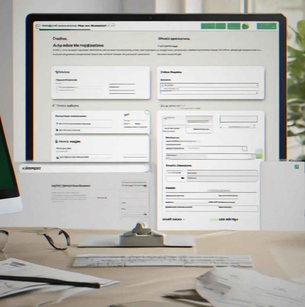 Client-facing portal interface showing filtered document list with download links and request submission form
